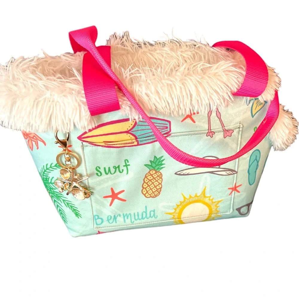 Tropical “Aloha Me To Paradise” 🌴🌺 High End Dog Carrier Purse ONE OF A KIND